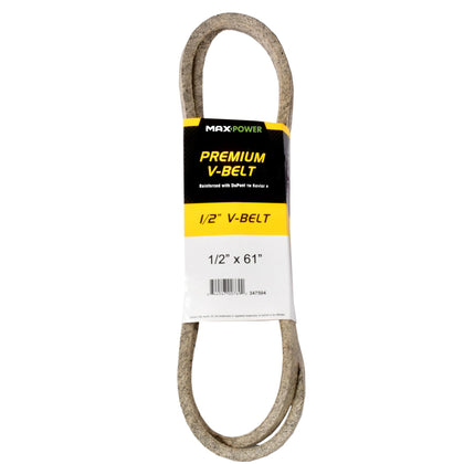 MaxPower 347504 Kevlar belt close-up shows reinforced cords for durability