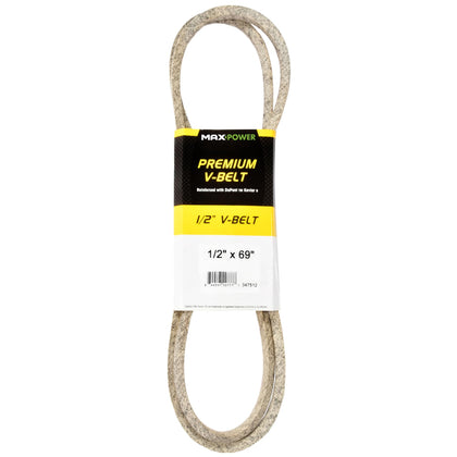 MaxPower 347512 premium Kevlar belt close-up showing reinforced Kevlar cords.