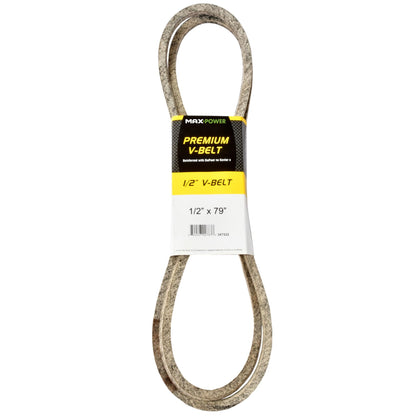 MaxPower 347522 premium Kevlar belt close-up shows Kevlar cords for added durability.