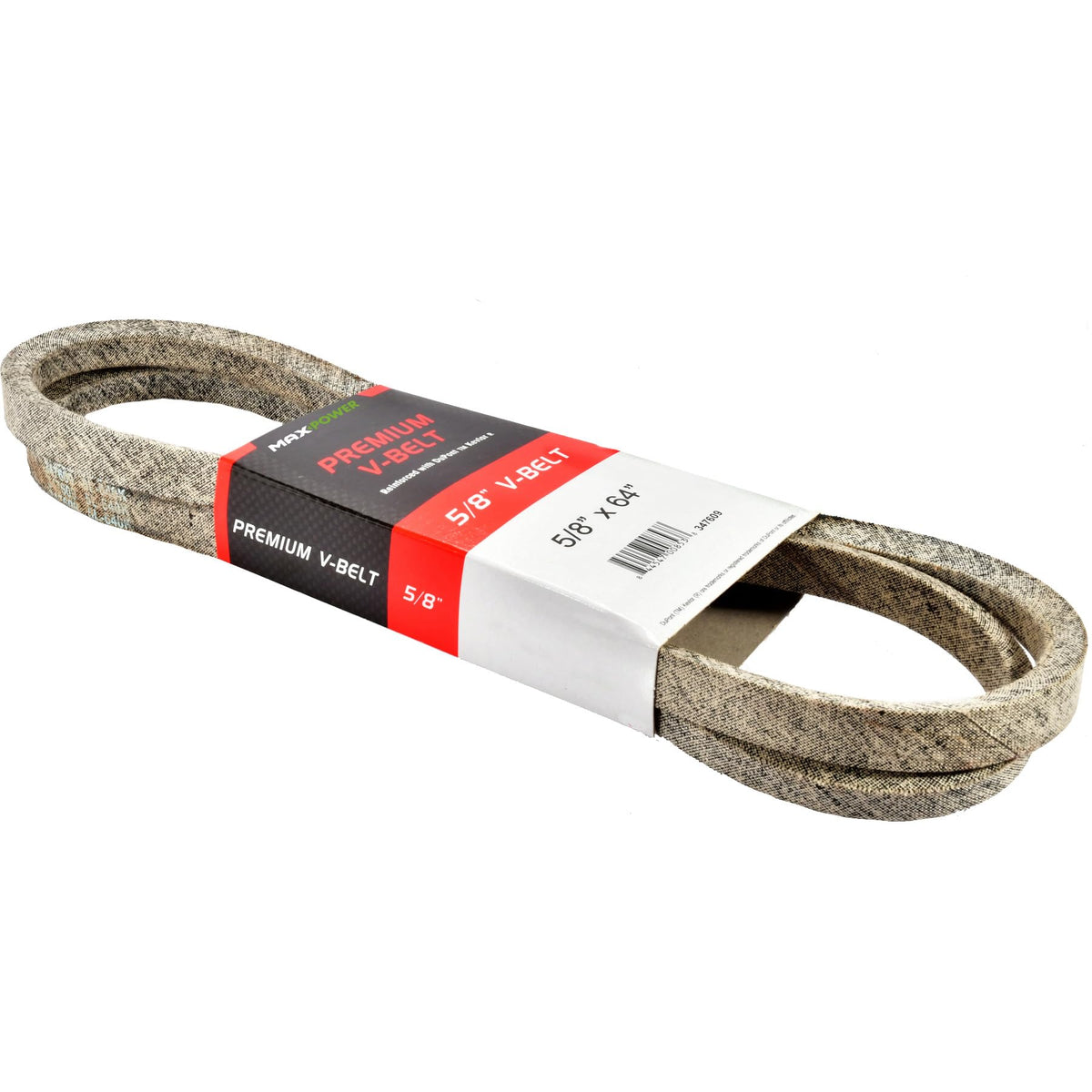 MaxPower 347609 belt with heat-resistant fabric cover for harsh conditions.