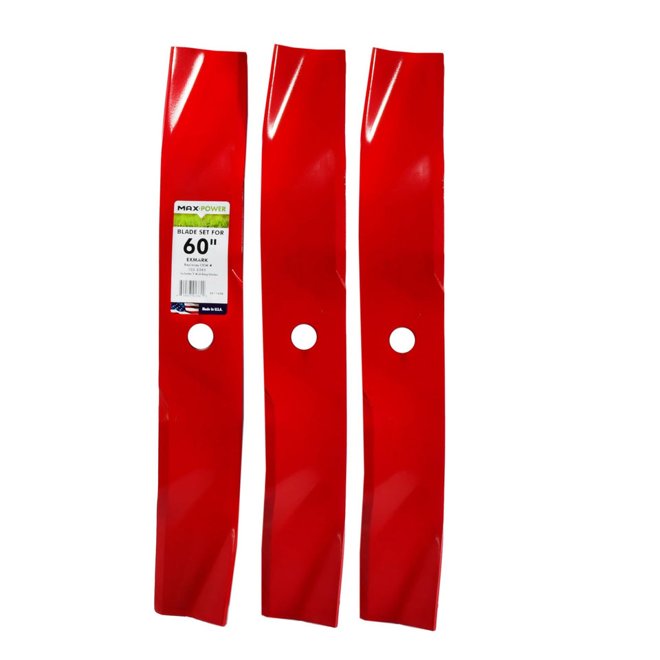 MaxPower 561143B three-blade mulching set for 60-inch Exmark deck