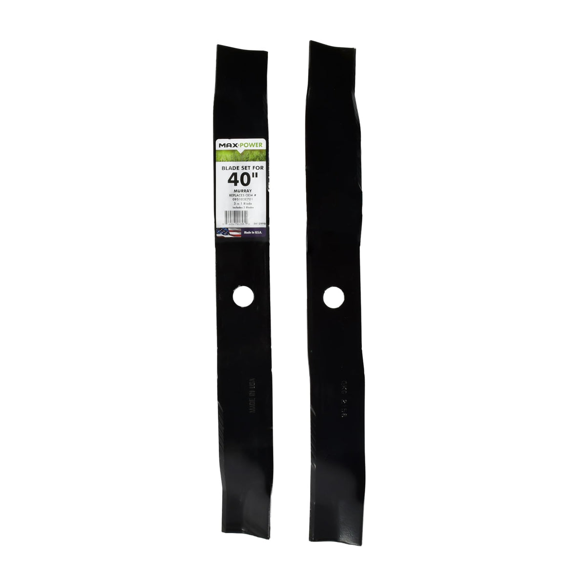 MaxPower 561299B two blades in pack for Murray mower replacement.