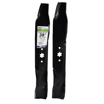 MaxPower 561531B two blades for 38-inch decks, mulching efficiency
