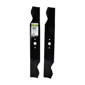 MaxPower 561548B two-blade set for 42-inch deck enhances cutting performance and durability.