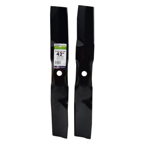 MaxPower 561822B two-blade set for 42 inch John Deere mowers delivers cleaner cuts.