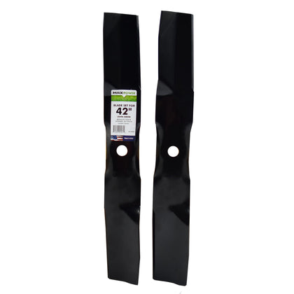 MaxPower 561822B two-blade set for 42 inch John Deere mowers delivers cleaner cuts.