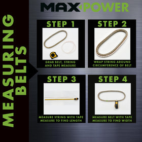 MaxPower premium Kevlar belt with backside idler support enhances belt stability