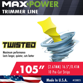 Texture detail of MaxPower twisted line showing rugged resin