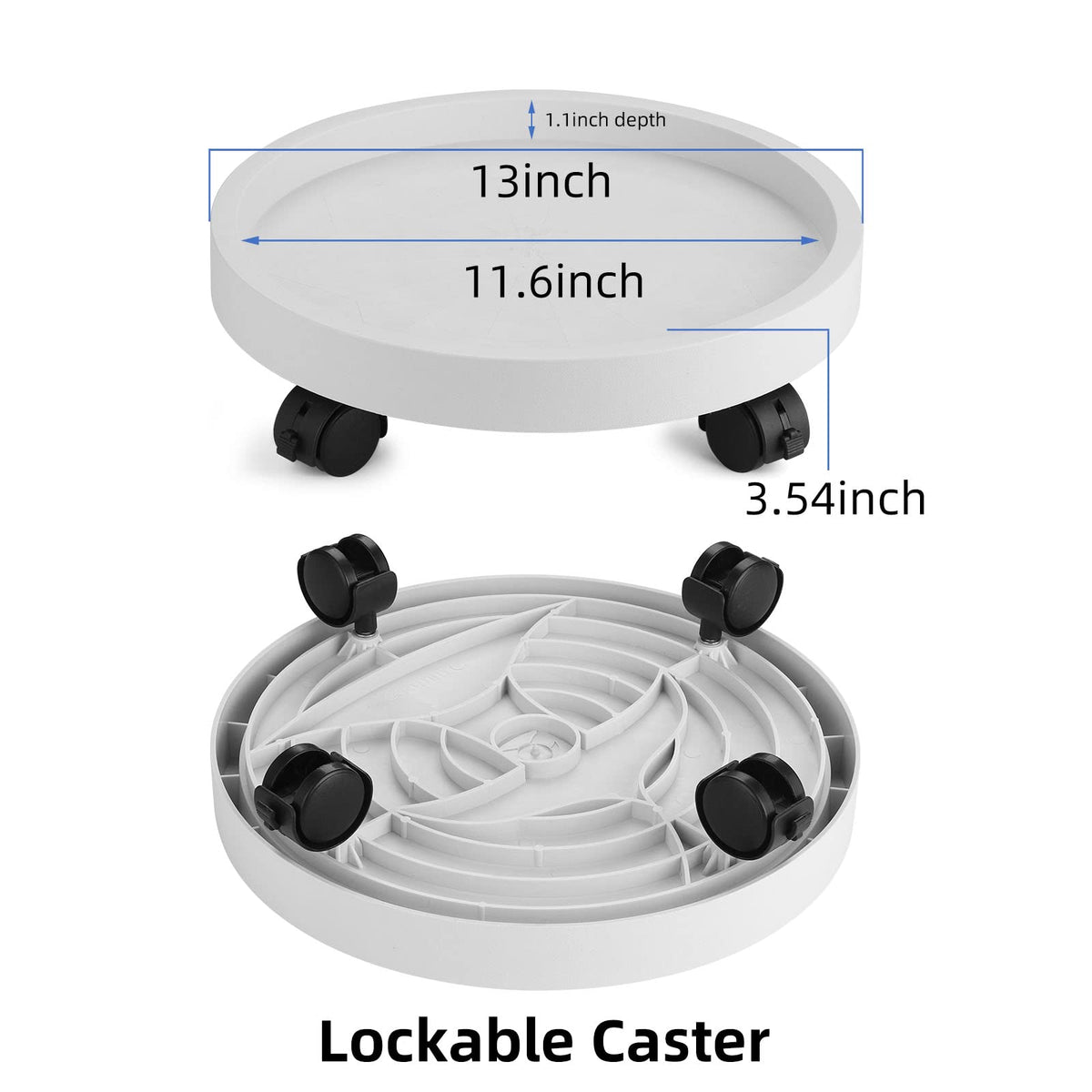 Maxurry caster wheels with locks provide stable repositioning on floors