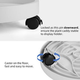 Maxurry plant caddy works indoors and outdoors with tool-free setup