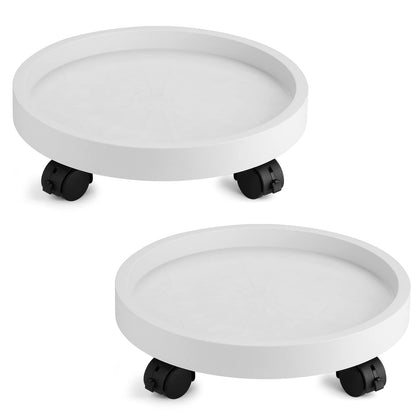 Maxurry 13-inch round plant caddy with lockable wheels for easy mobility