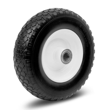 MAXXHAUL 12-inch flat-free tire on steel rim for reliable trailer dolly replacements.
