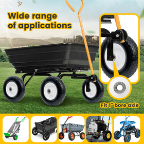 MAXXHAUL dolly replacement wheel fit 1in axle enables easy bolt-on installation.