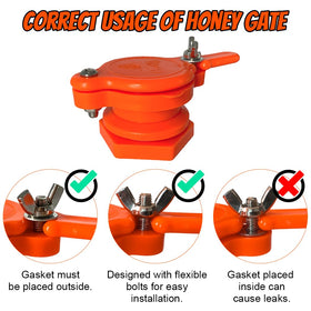 MayBee bottling-pail valve shown for precise pouring and control.