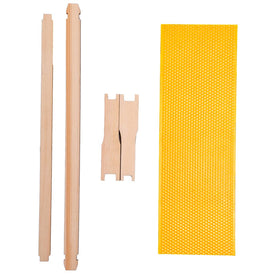 Natural beeswax foundation on MayBee frames for honey color inspection