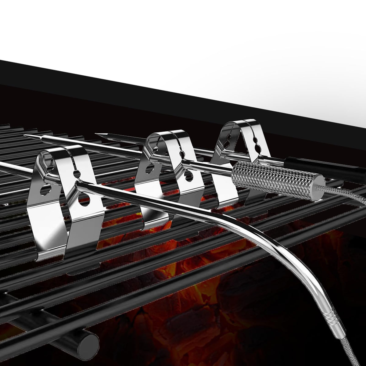 Maycelon probe holder featuring easy installation for quick grilling