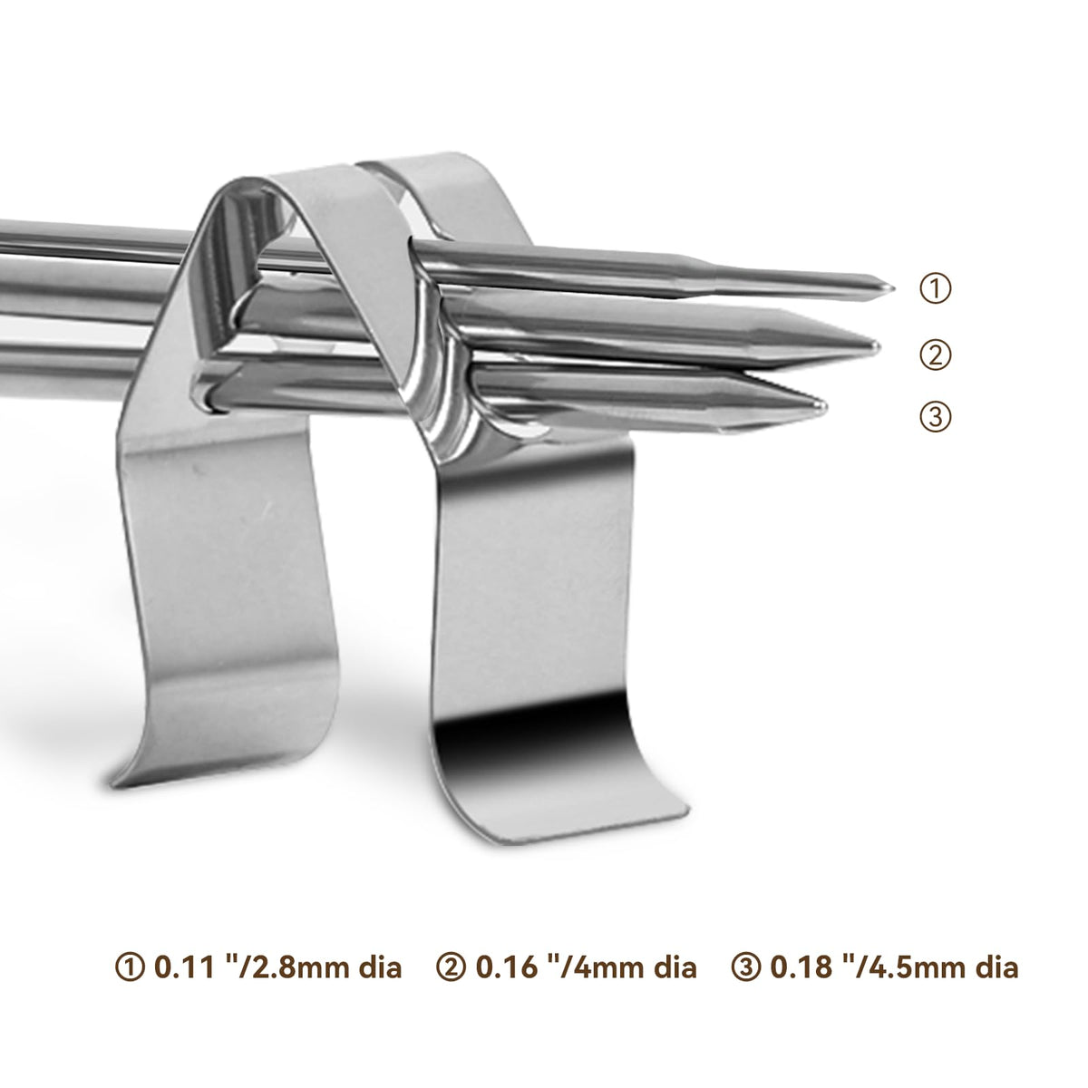 Maycelon probe holder mounted on grill during active cooking setup