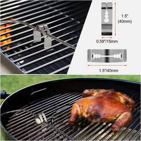 Maycelon three-hole probe holder design demonstrating compatibility with ambient thermometer readings