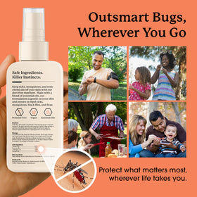 MAYDAY packaging displays 3.4 oz size and DEET-free formula.