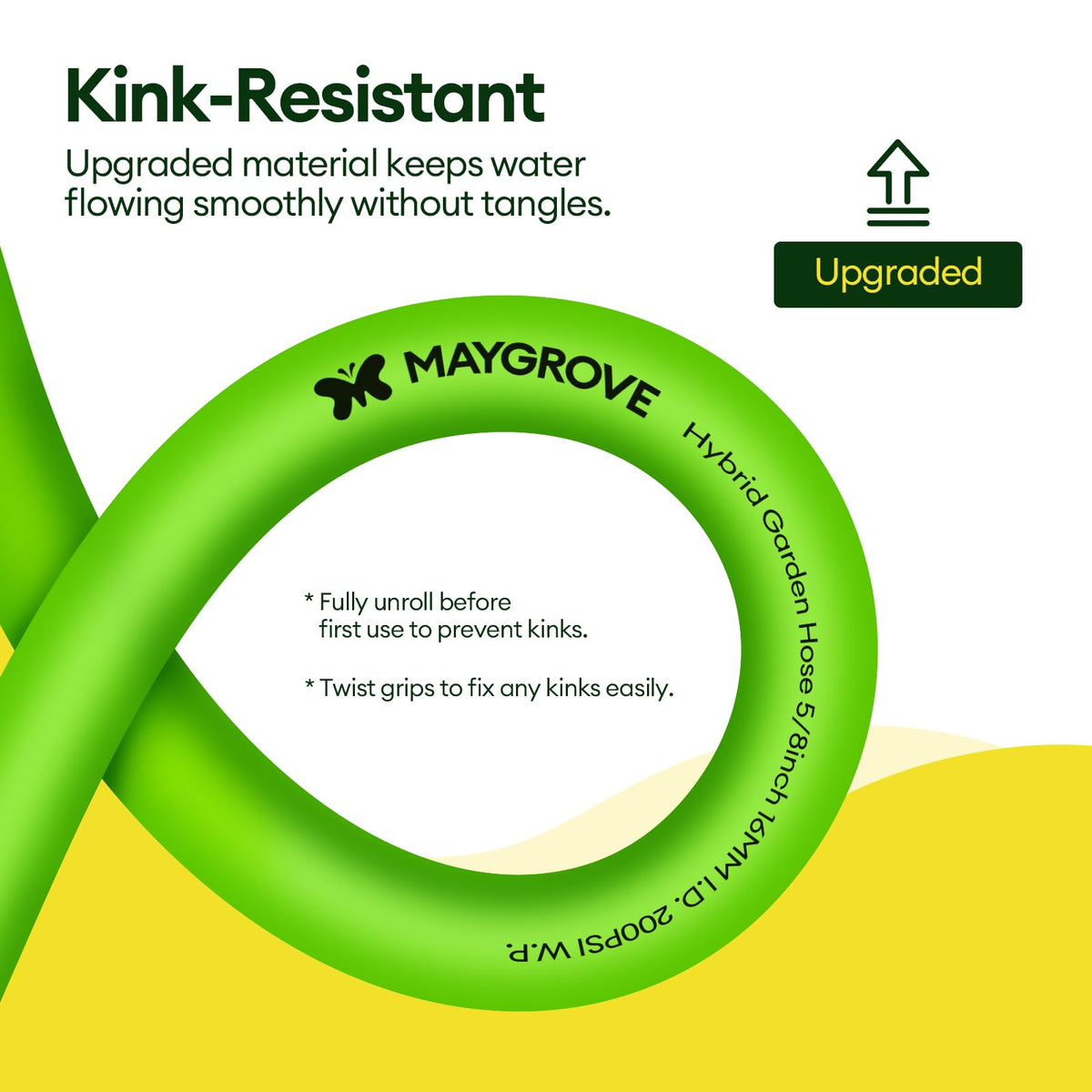 Maygrove 360° swivel connection simplifies attachment to faucets