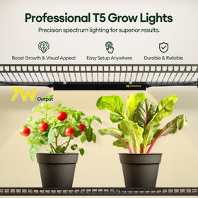 Maygrove T5 strip 1ft full-spectrum 5000K supports seedlings.