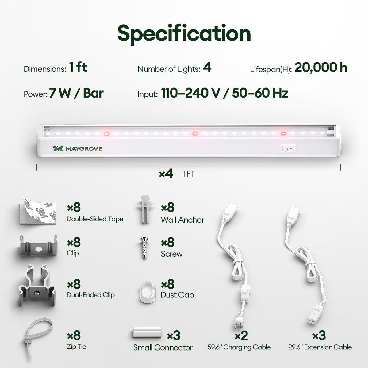 Maygrove T5 long-lasting LEDs up to 20,000 hours