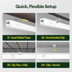 Maygrove T5 four mounting options simplify shelf or rack placement