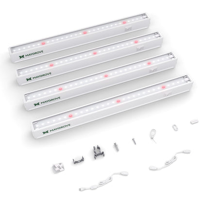 Maygrove T5 grow light strip assembly enhances placement flexibility for compact indoor gardens
