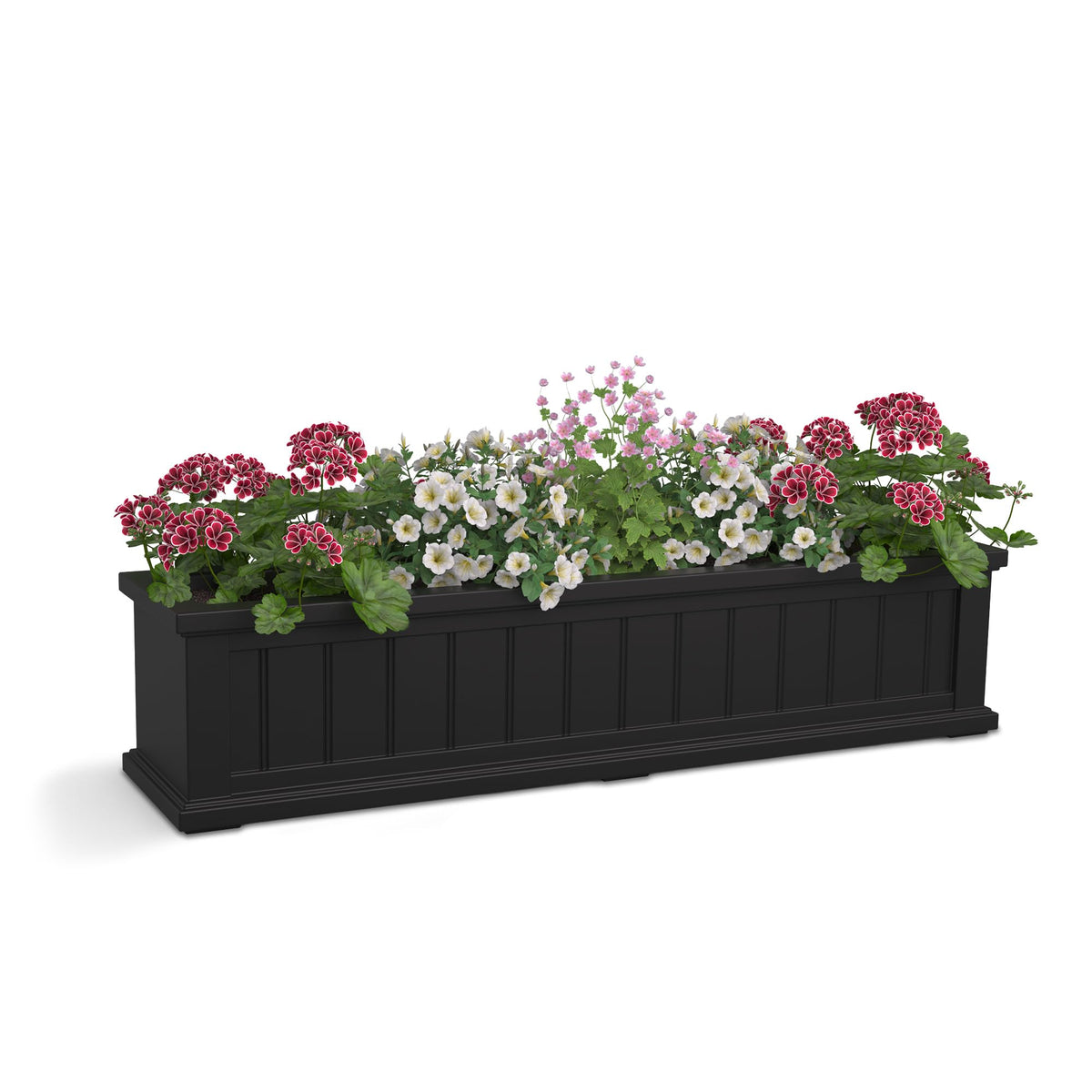 Mayne Cape Cod window box beadboard close-up enhances curb appeal.