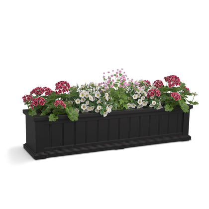 Mayne Cape Cod window box beadboard close-up enhances curb appeal.