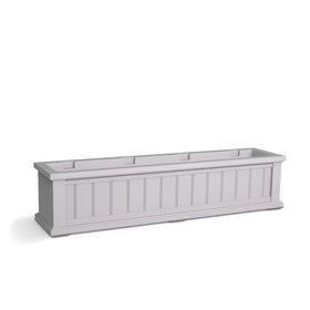 Overflow drainage feature of Mayne Cape Cod window box promoting healthy roots