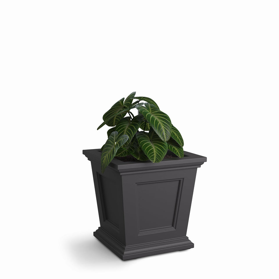 Mayne Fairfield 16-inch square planter with self-watering for healthy plants