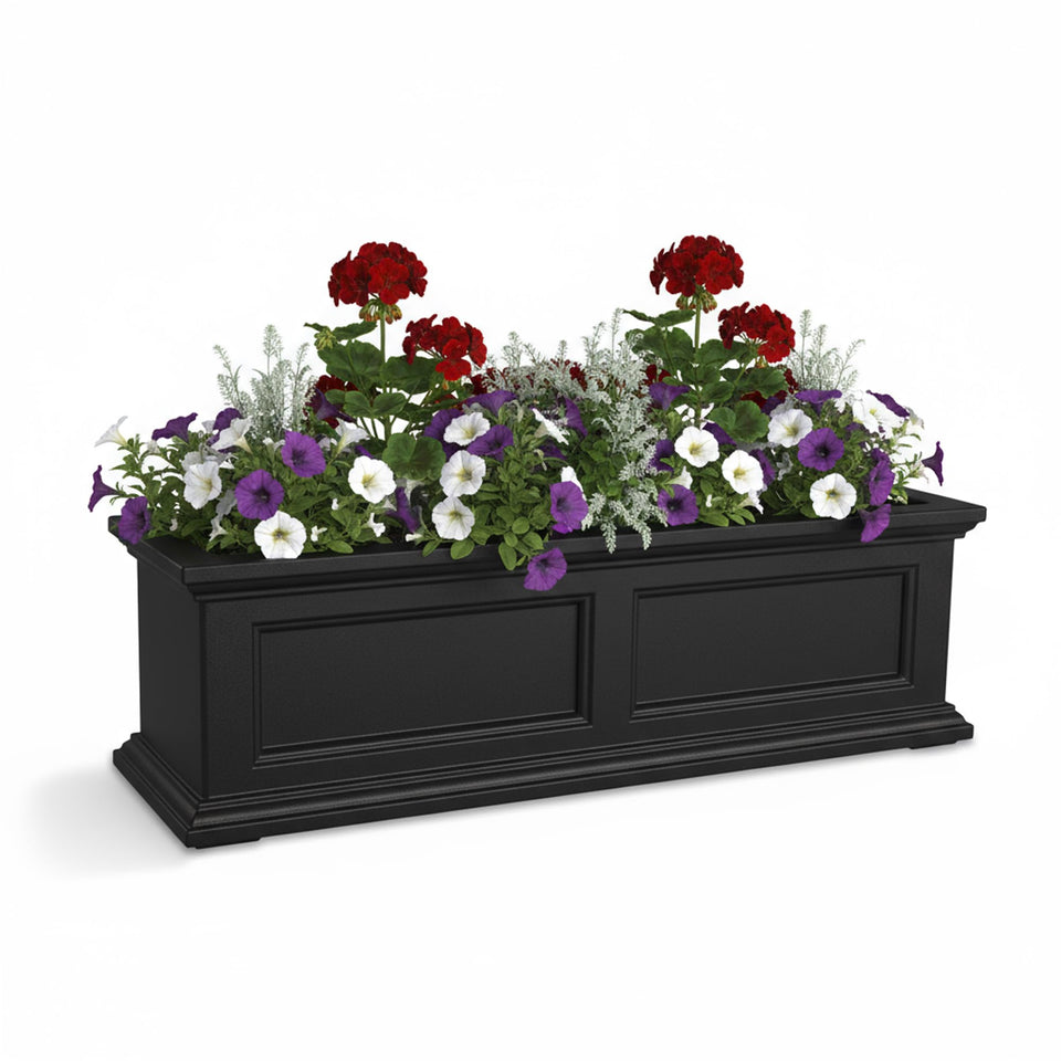 Mayne Fairview window box exterior view enhances curb appeal with classic New England styling