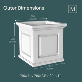 Double-wall Mayne Nantucket planter adds stability and insulation for all-season use.