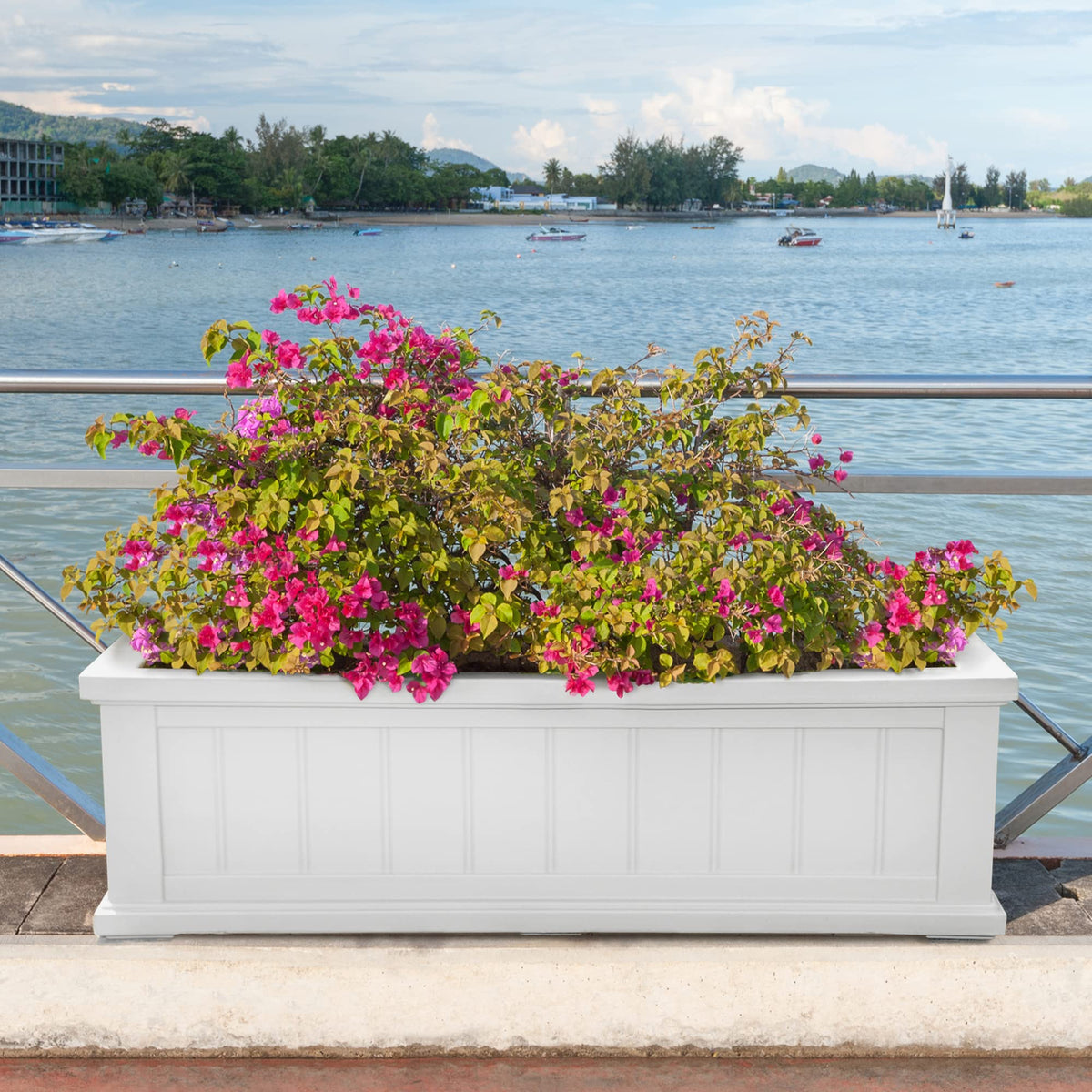UV inhibitors protect Mayne Cape Cod window box color