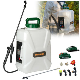 Mayoki 3-Gallon Backpack Sprayer in action for cordless lawn care.