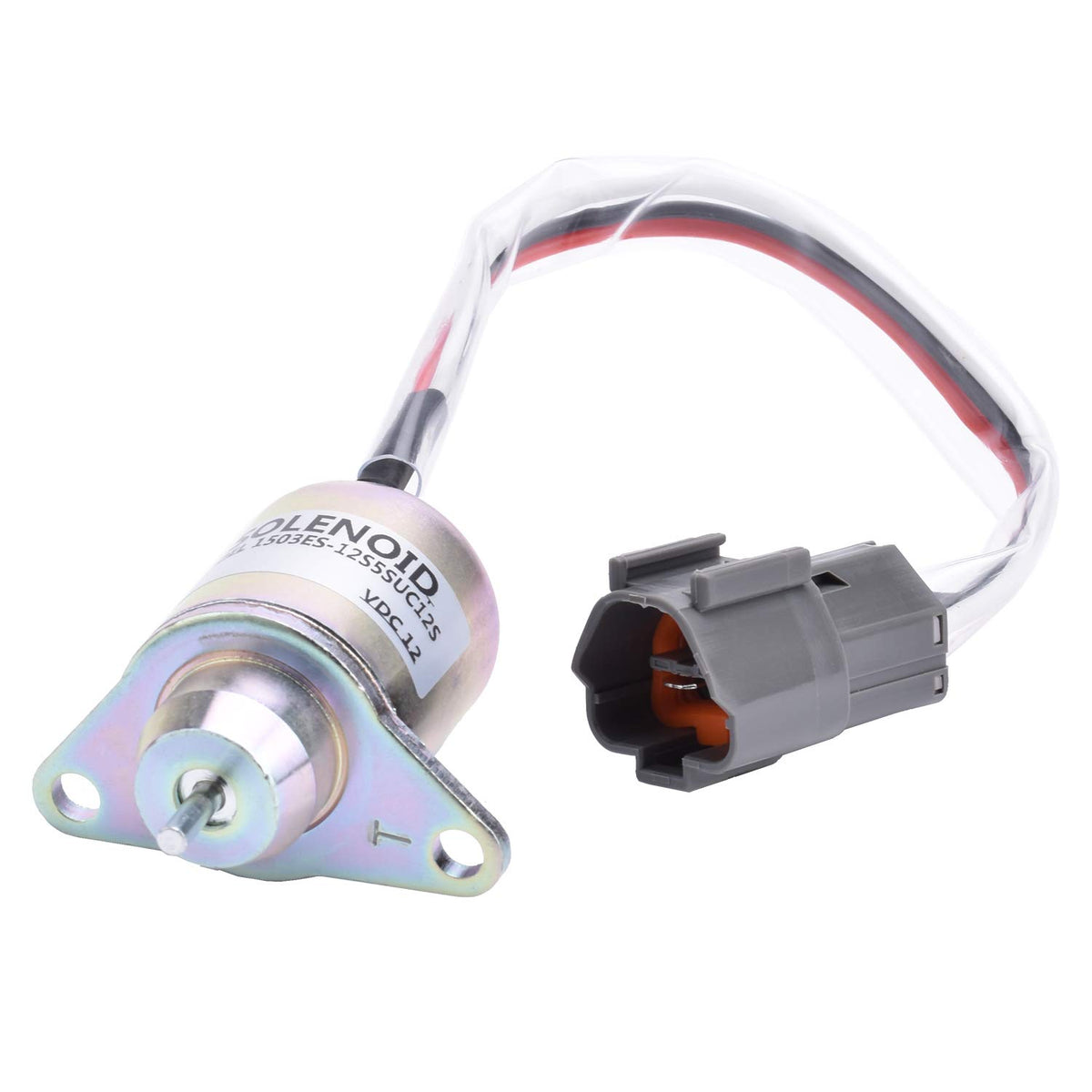 MaySpare fuel shut off solenoid M810324 front view for reliable tractor fuel control.