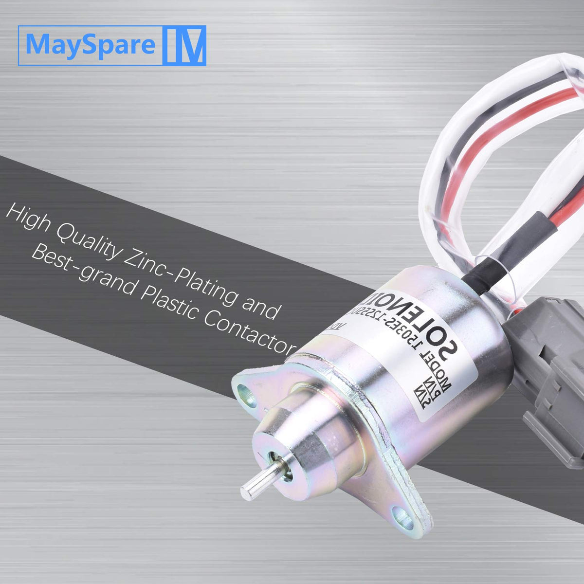 MaySpare solenoid installation view indicating straightforward replacement process.