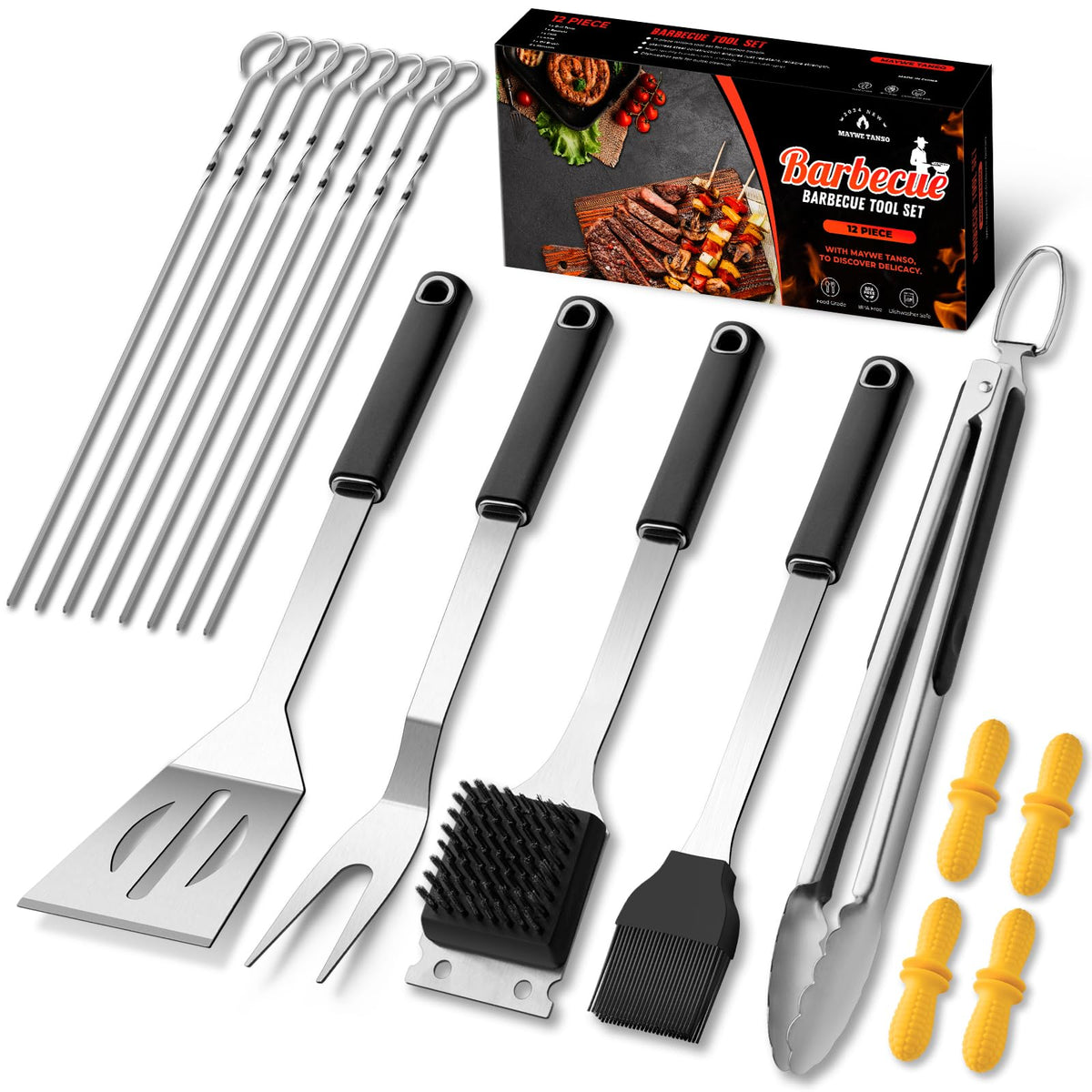 Maywe Tanso BBQ tongs for durable outdoor grilling