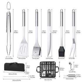 Dishwasher-safe BBQ tools for quick and easy cleanup after cooking.