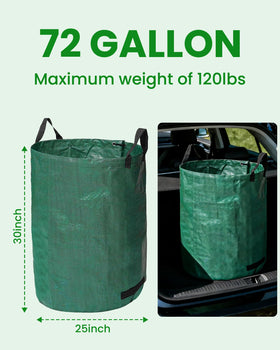 MAZING heavy-duty tear-resistant fabric bags withstand punctures during yard cleanup.