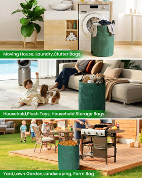 MAZING stand-up design with plastic ring keeps bags open for easy filling.