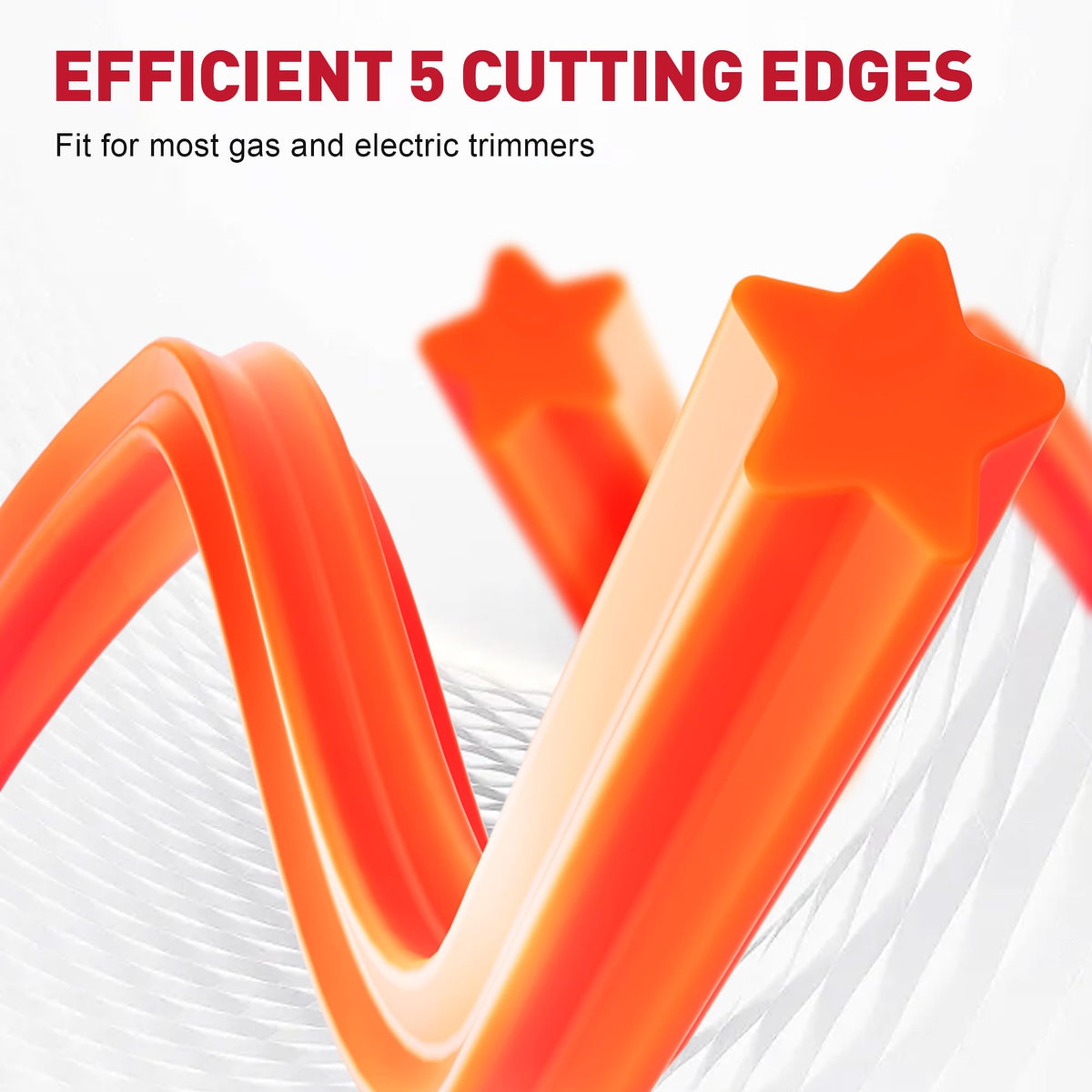 MAZING pentagonal cutting edge for faster grass cuts