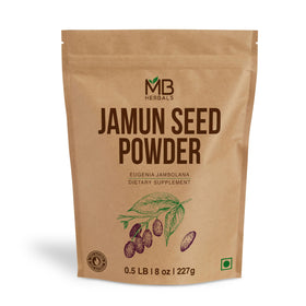 MB Herbals Jamun Seed Powder jar with 75 servings, pure and additive-free.