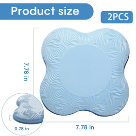 MBHKRRS knee pads blue side view supporting joints during yoga