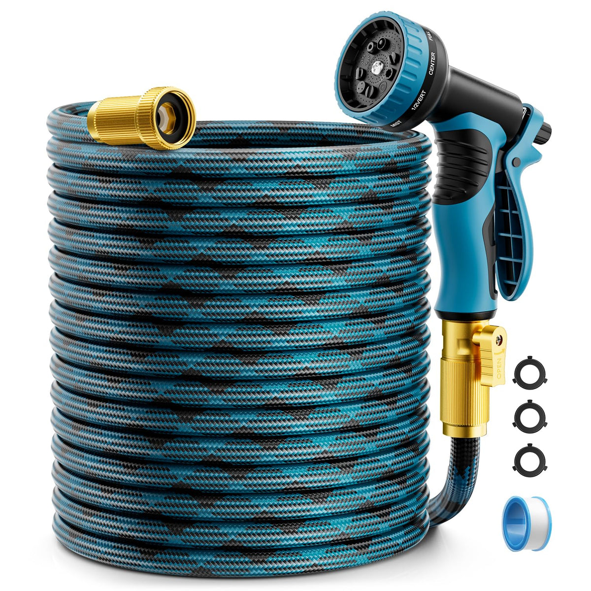 Mbtrong 50ft non-expandable garden hose core for stable water flow outdoors.