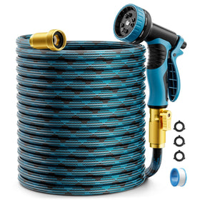 Mbtrong 50ft non-expandable garden hose core for stable water flow outdoors.