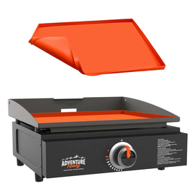 MBYLOEBA 17-inch griddle mat cover protecting Blackstone from dust and rust.
