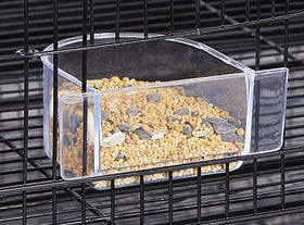 Mcage durable plastic feeder cups fit most cage doors for versatile placement