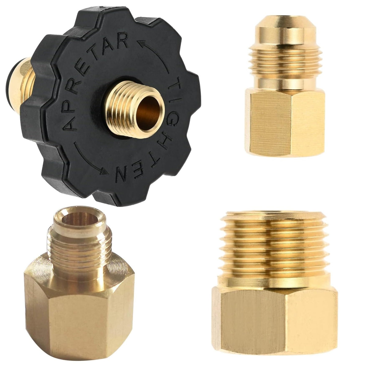 MCAMPAS 3/8 in male flare to 1/4 in NPT adapter for compatibility